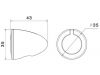 Blinkr pro motocykly: Rizoma IRIDE L, LED, E-mark (1ks)